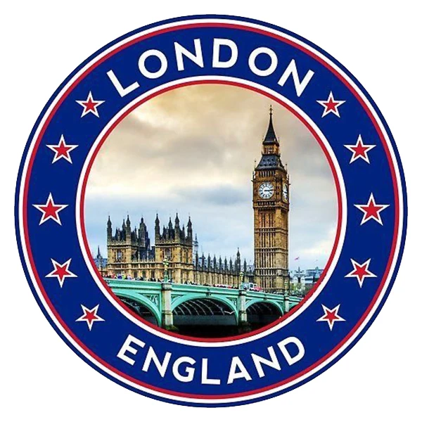  استیکر پارچه و لباس پاد آفرین طرح لندن کد 3036
