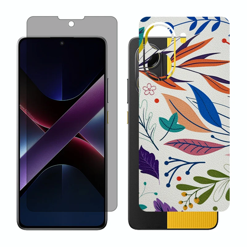 محافظ صفحه نمایش حریم شخصی گلس مدل Together مناسب برای گوشی موبایل شیائومی Poco X7 Pro به همراه برچسب پوششی پشت گوشی