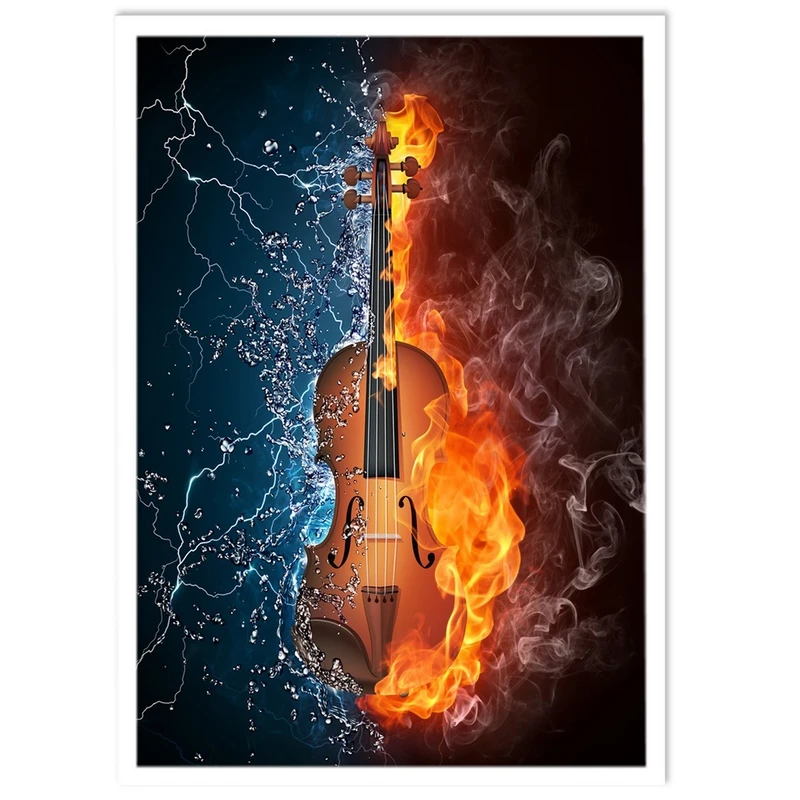 تابلو بکلیت طرح آلات موسیقی ویولن مدل W-S15842