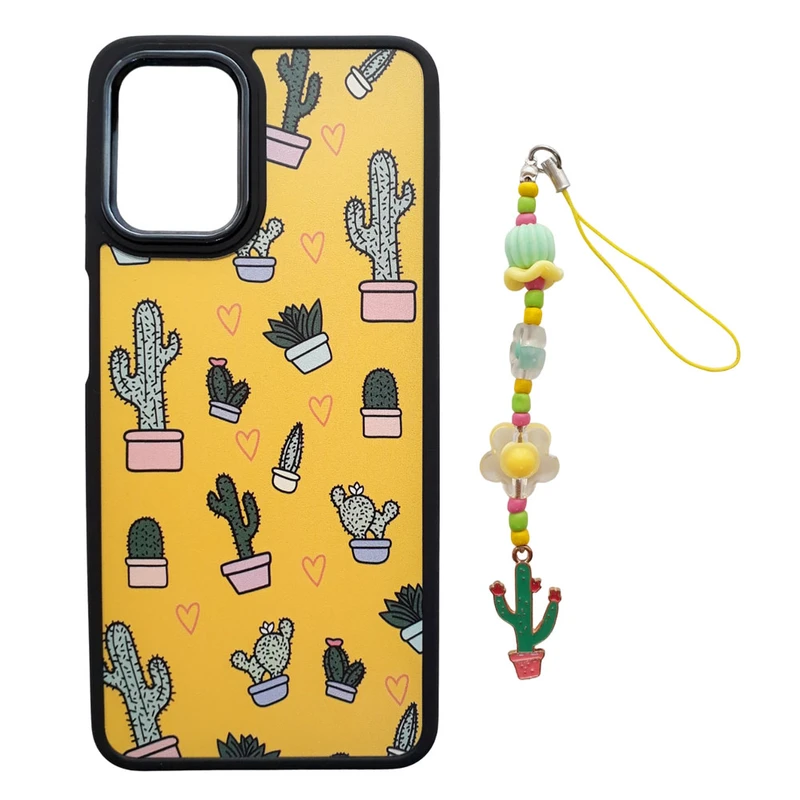 کاور طرح کاکتوس کد A10524 مناسب برای گوشی موبایل سامسونگ Galaxy A12 / A12s به همراه بند آویز 