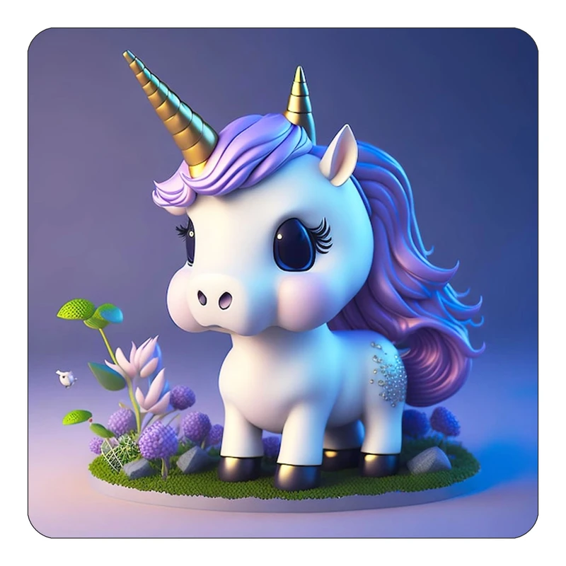 مگنت کاکتی طرح اسب تک شاخ و یونیکورن مدل mp33558