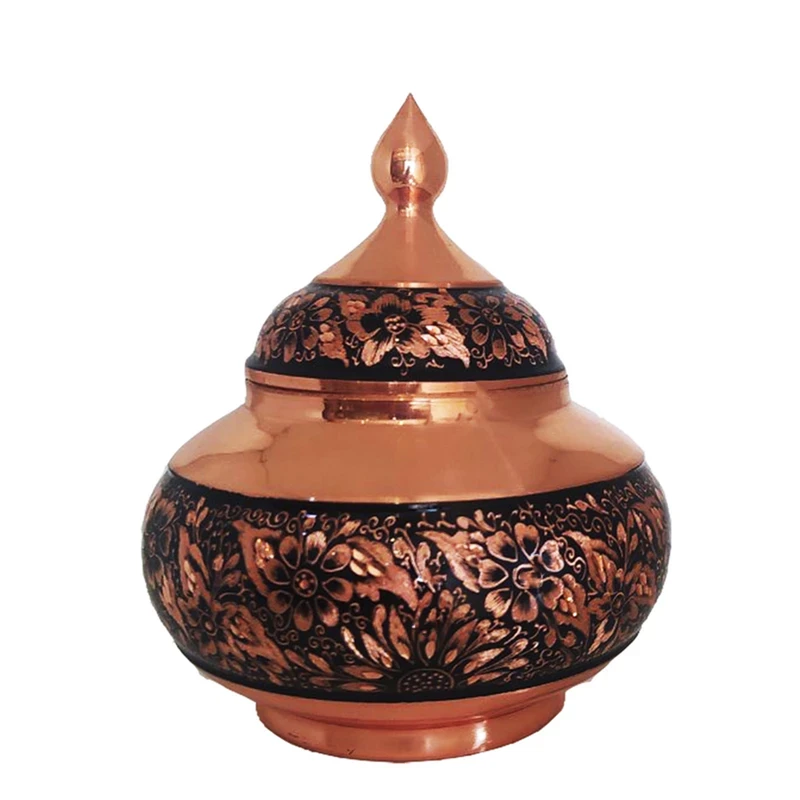 شکلات خوری مسی طرح الماس تراش طرح سلجوقی مدل K117