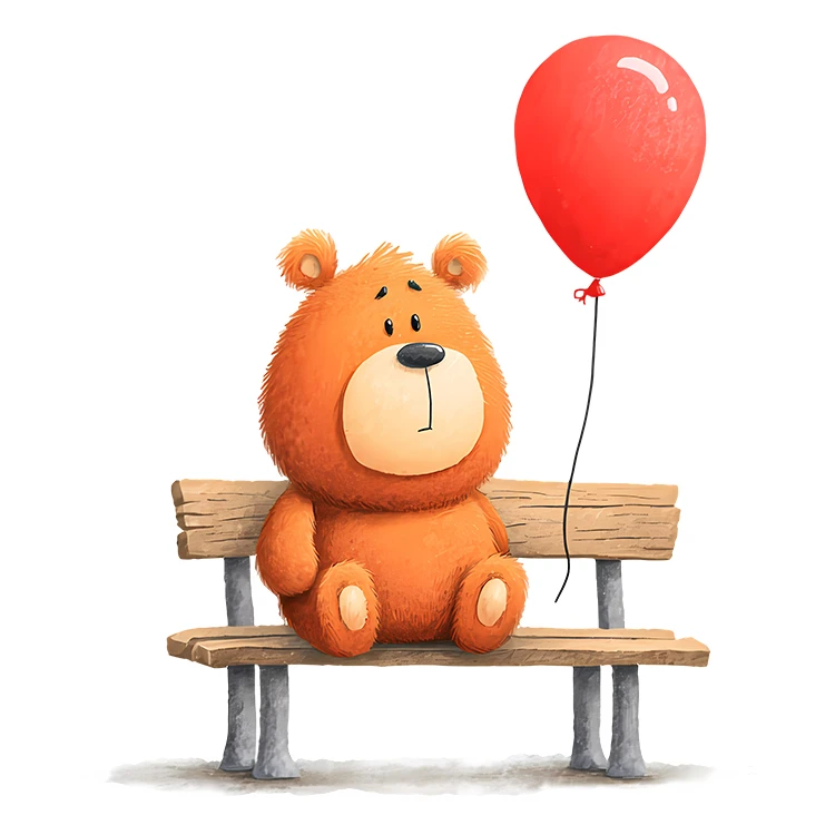 استیکر پارچه و لباس پاد آفرین مدل کارتونی خرس تدی کد S5890