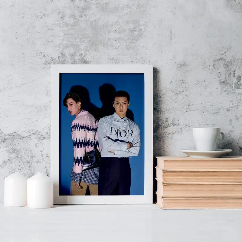 تابلو خندالو مدل کای و کیونگسو گروه اکسو EXO کد 16861