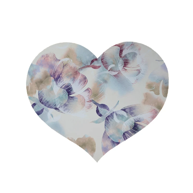 پادری مدل قلب طرح گل کد 5596 سایز 90x90 سانتی متر 