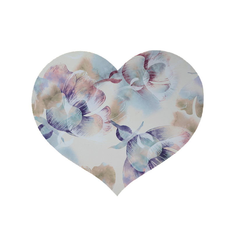 پادری مدل قلب طرح گل کد 5596 سایز 90x90 سانتی متر 