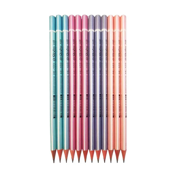 مداد مشکی استورم با درجه سختی HB مدل برایت لاین بسته 12 عددی