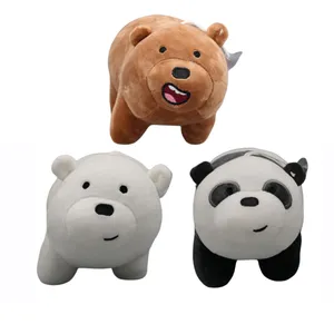 عروسک طرح خرس کله فندقی کد h13 ارتفاع 20 سانتی متر مجموعه 3 عددی