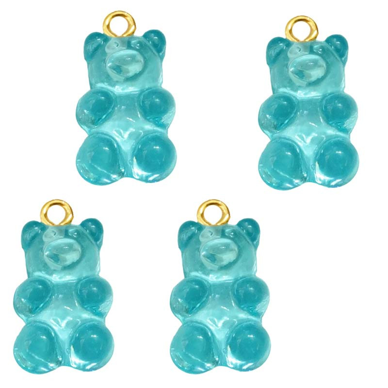 آویز گردنبند دخترانه مدل خرس بامزه کد 182 بسته 4 عددی