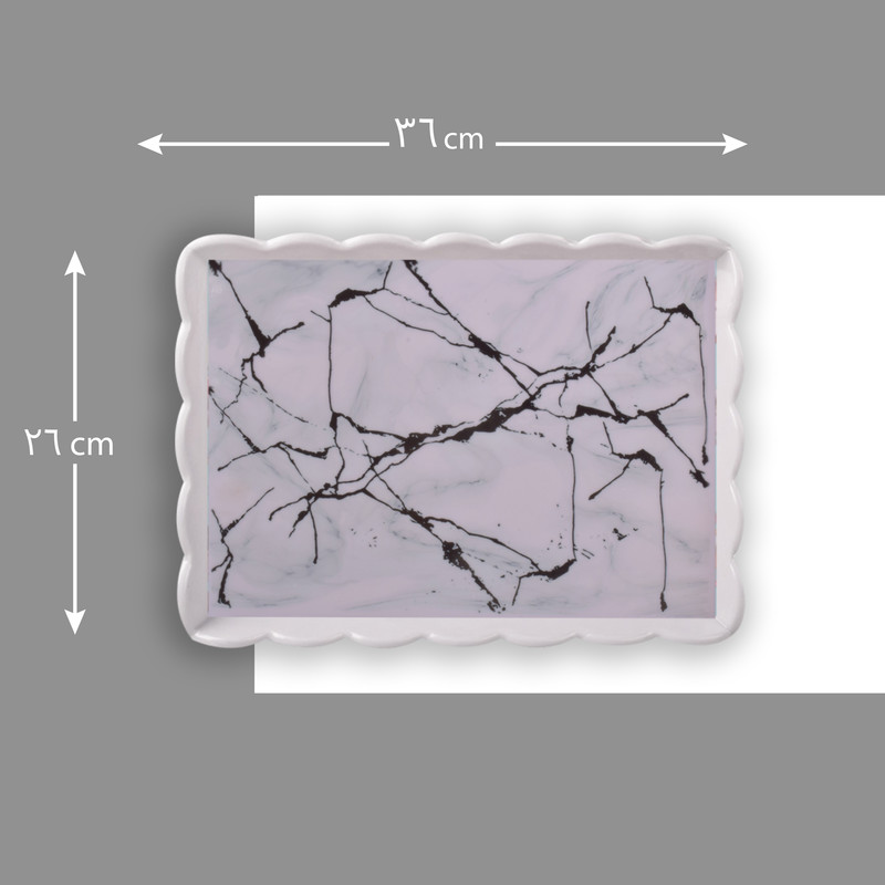 سینی مهروز مدل SE-6003-616 طرح مرمر