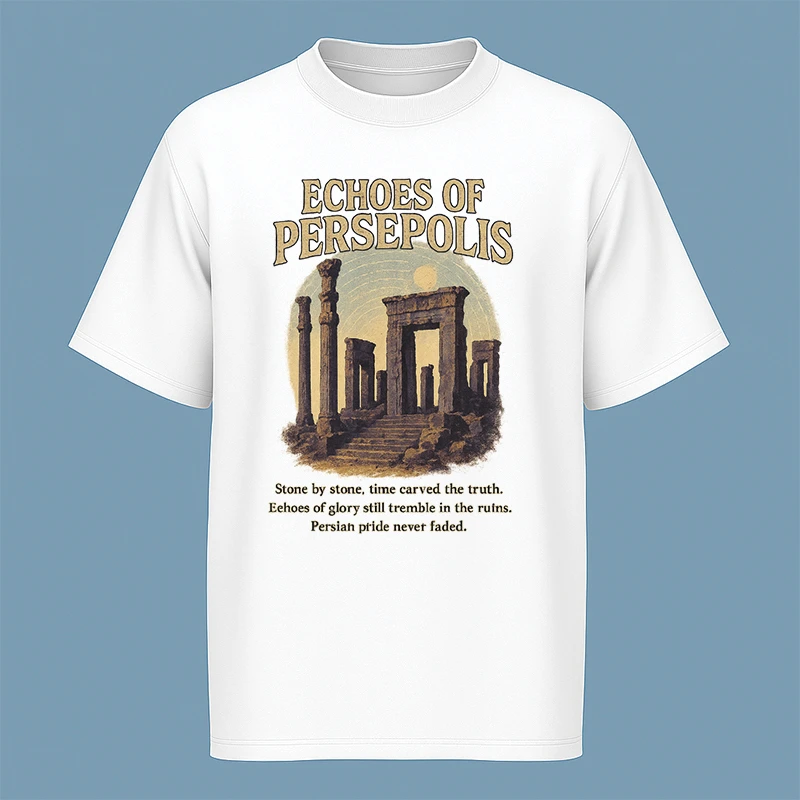 تی‌شرت آستین کوتاه مردانه مدل ایران زیبا کد c12