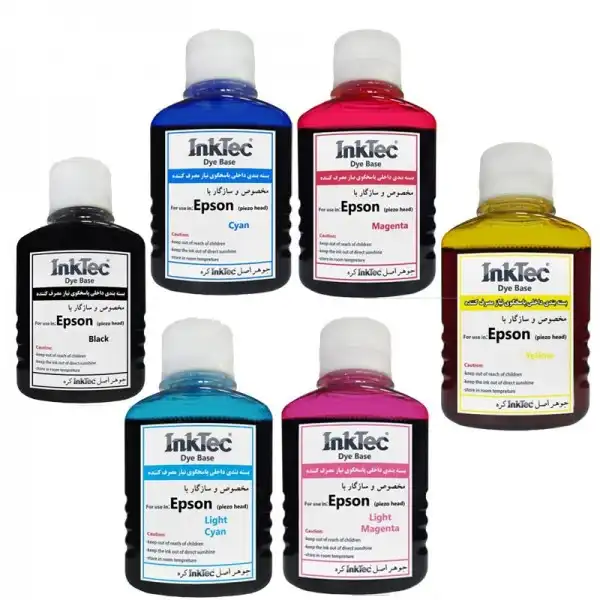 جوهر مخزن اینک تک مدل T50 حجم 100 میلی لیتر مجموعه 6 عددی