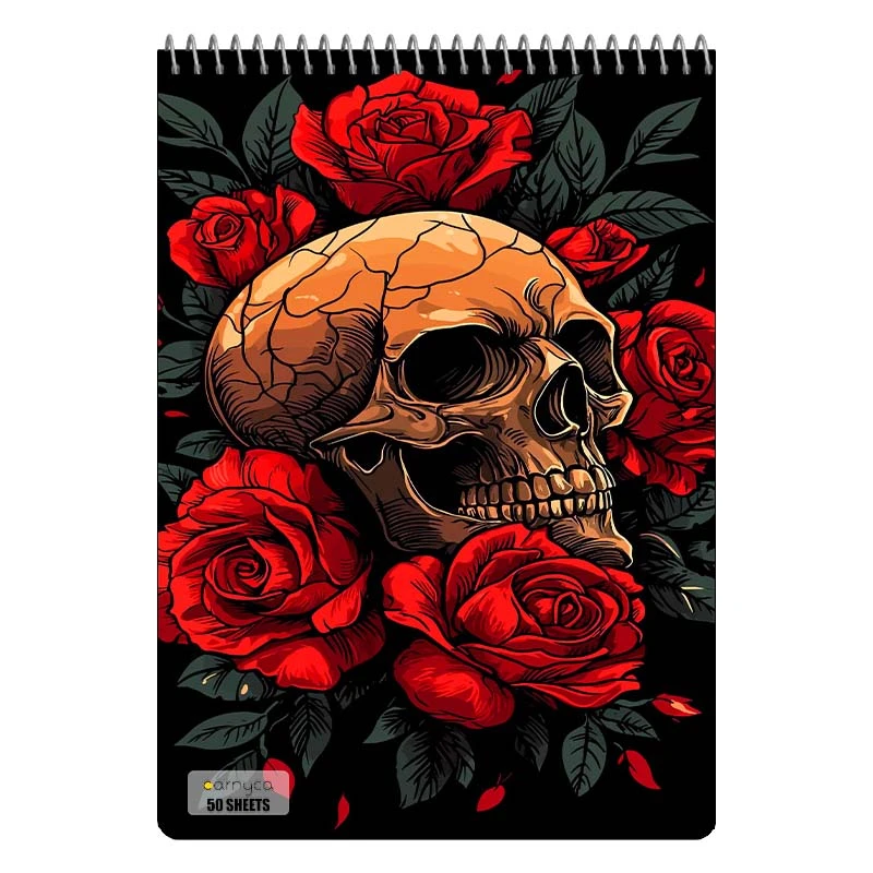 دفتر نقاشی 50 برگ سیمی کارنیکا طرح اسکلت Skeleton کد 52996