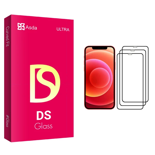 محافظ صفحه نمایش آسدا مدل DS glass مناسب برای گوشی موبایل اپل iPhone 12 Pro بسته 3 عددی