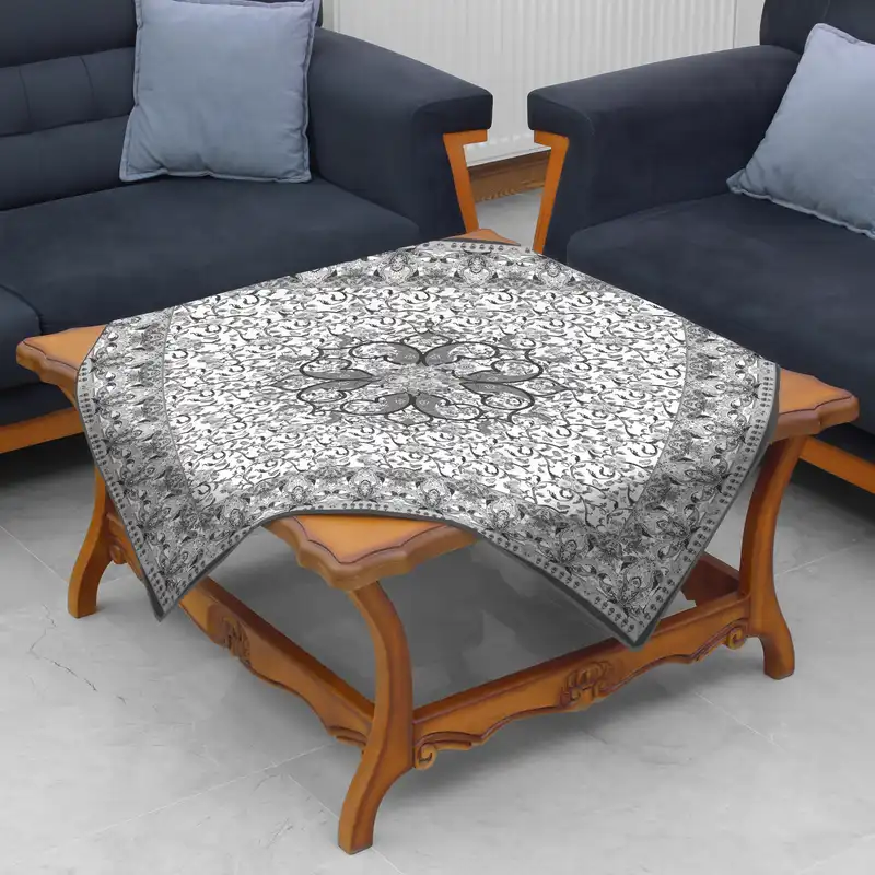 رومیزی طرح گل و پروانه کد 9988