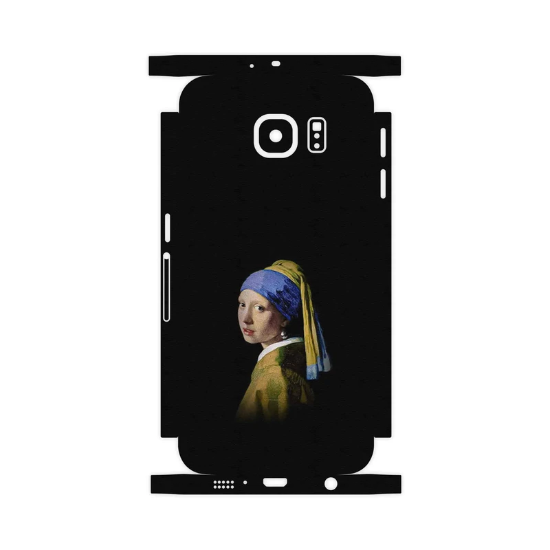 برچسب پوششی ماهوت مدل Girl with a Pearl Earring of Vermeer-FullSkin مناسب برای گوشی موبایل سامسونگ Galaxy S6 Edge
