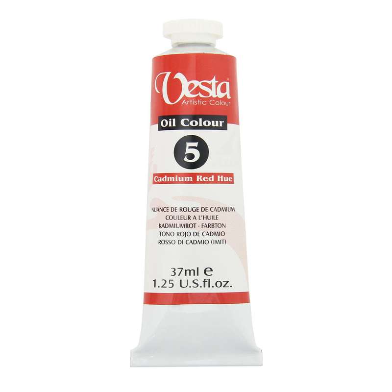رنگ روغن وستا مدل Cadmium Red Hue 5 حجم 37 میلی لیتر رنگ روغن وستا مدل Cadmium Red Hue 5 حجم 37 میلی لیتر