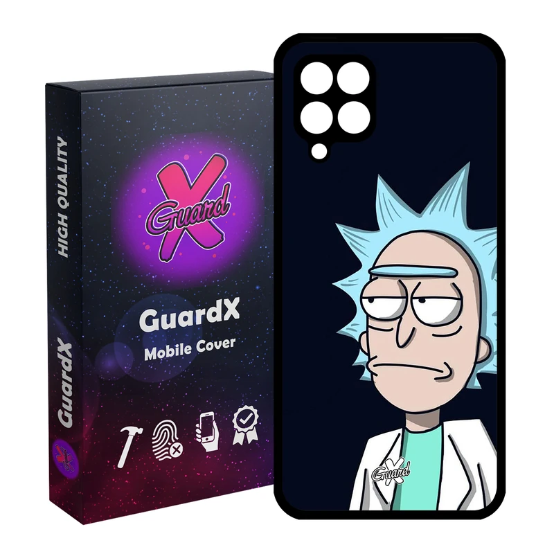کاور گارد ایکس طرح Rick and Morty مدل Glass10030 مناسب برای گوشی موبایل سامسونگ Galaxy A12