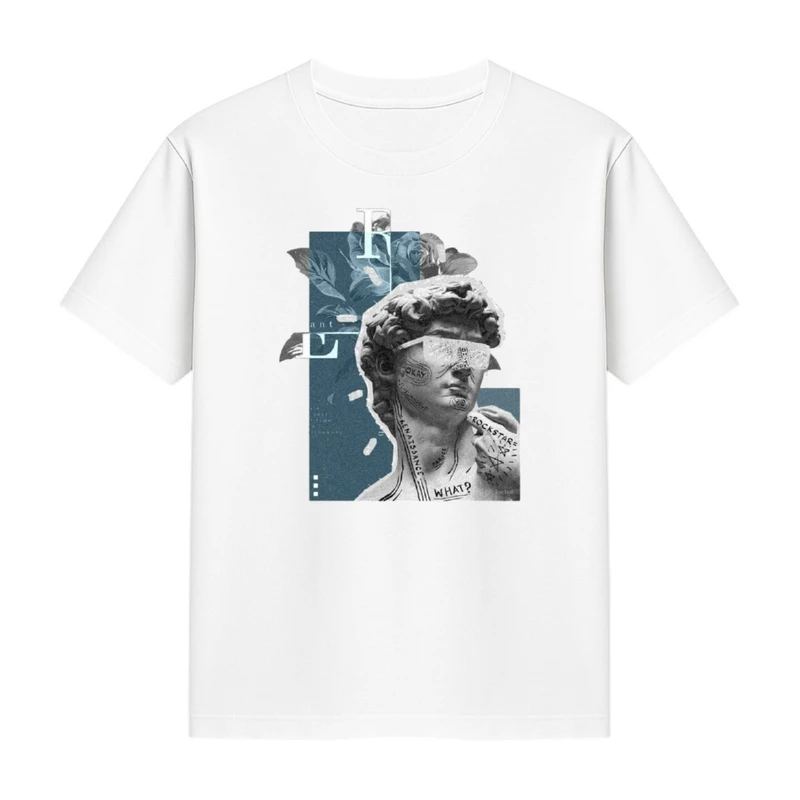 تی‌شرت آستین کوتاه دخترانه مدل مجسمه کد p4 