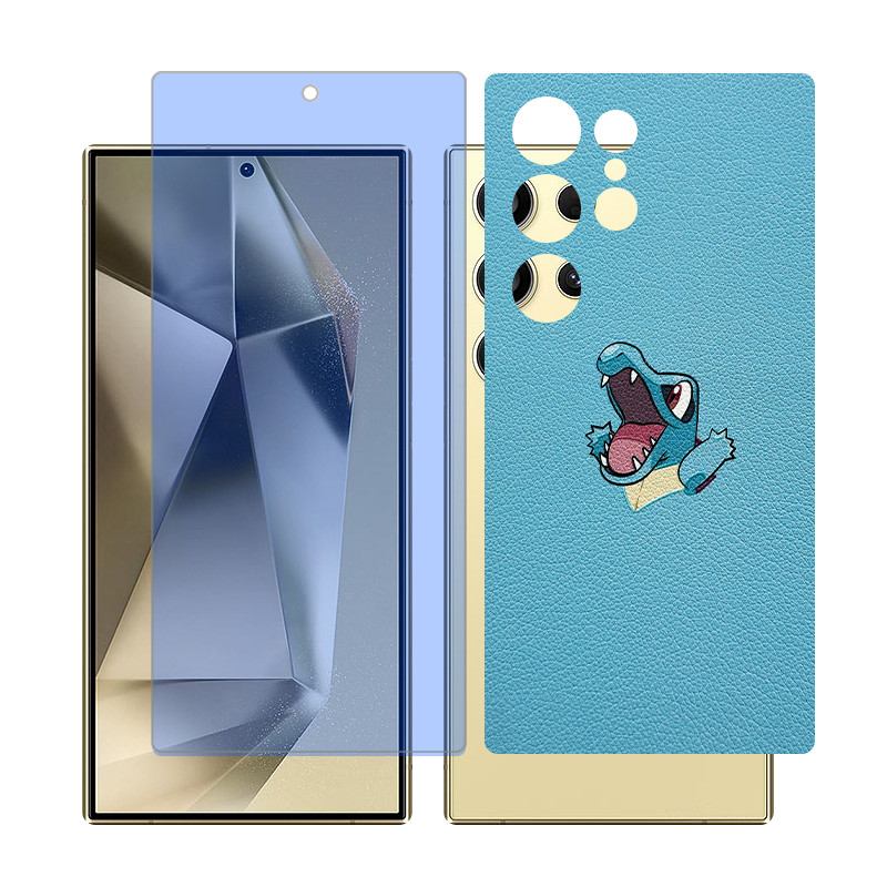 محافظ صفحه نمایش بلو کات گلس مدل Together مناسب برای گوشی موبایل سامسونگ Galaxy S22 Ultra به همراه برچسب پوششی پشت گوشی