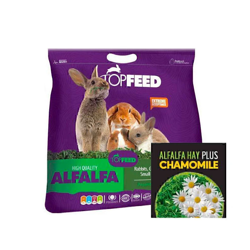 یونجه جوندگان تاپ فید مدل همراه با بابونه وزن 1 کیلوگرم