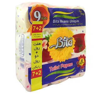 دستمال توالت بی تا مدل BI_TOgol9_RANG کد 10 بسته 9 عددی