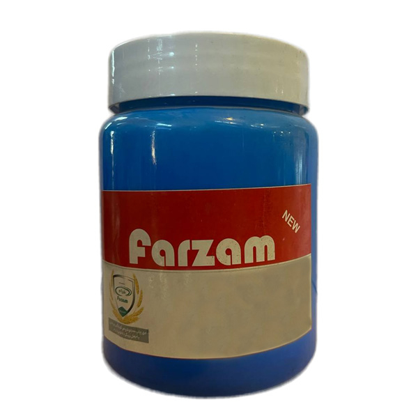 رنگ فلورسنت آبی فرزام کد 222 وزن نیم کیلوگرم