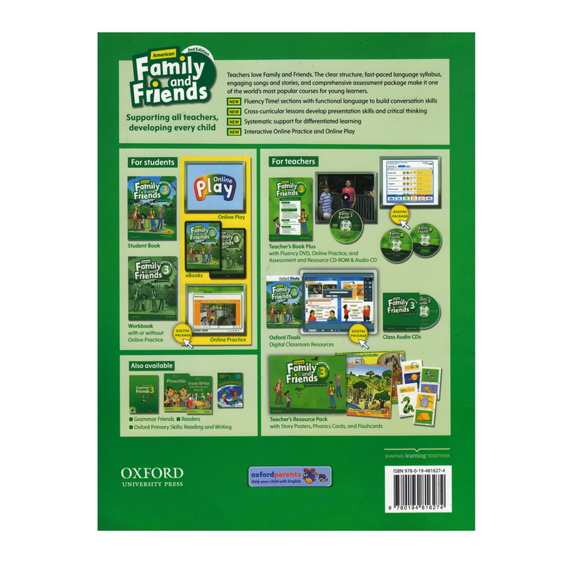 کتاب American Family And Friends Second Edition اثر Tamzin Thompson and Naomi Simmons انتشارات اشتیاق نور جلد 1 تا 3