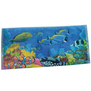 حوله دستی مدل آکواریوم سایز 35x70 سانتی متر