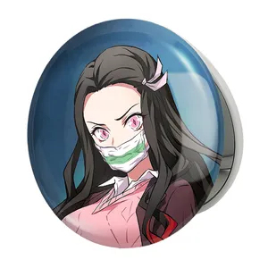 آینه جیبی خندالو طرح نزوکو چان انیمه دختر مدل تاشو کد 12156 