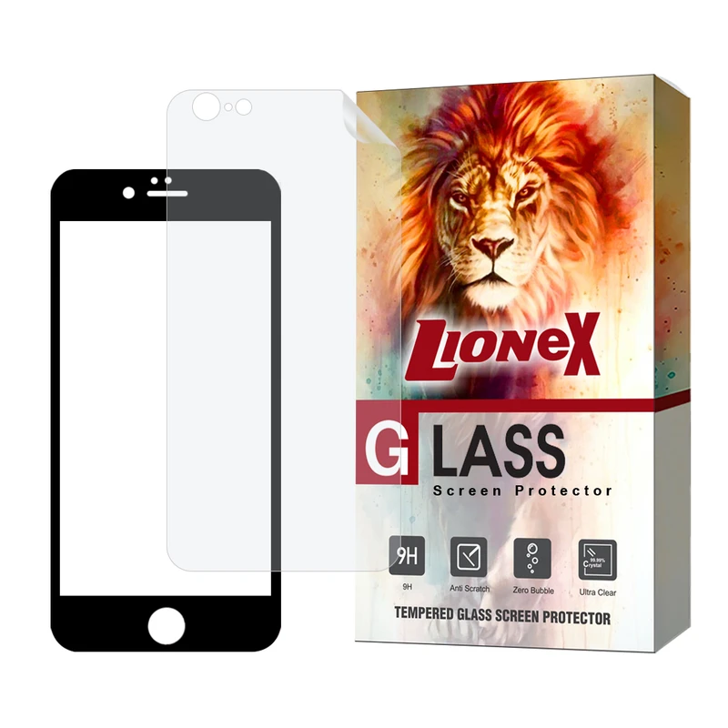 محافظ صفحه نمایش لایونکس مدل FUNABKLI مناسب برای گوشی موبایل اپل iPhone 6s / 6 به همراه محافظ پشت گوشی