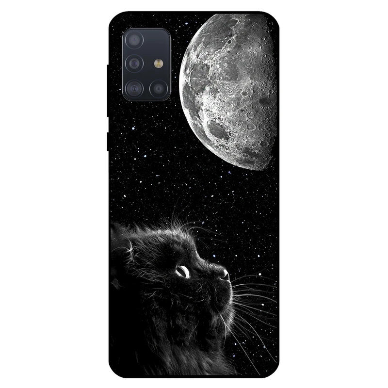 کاور مگافون طرح گربه مدل 1882 مناسب برای گوشی موبایل سامسونگ Galaxy A71  