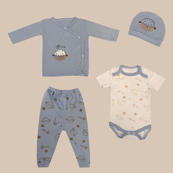 ست 4 تکه لباس نوزادی مدل lamb