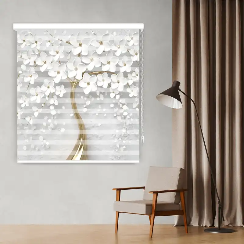 پرده زبرا مدل F-7474 سایز 150x180 سانتی متر