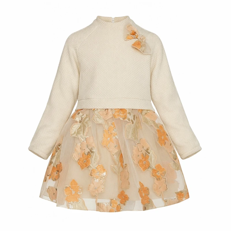 پیراهن آستین بلند یقه گرد دخترانه شی شی مدل dsl0345