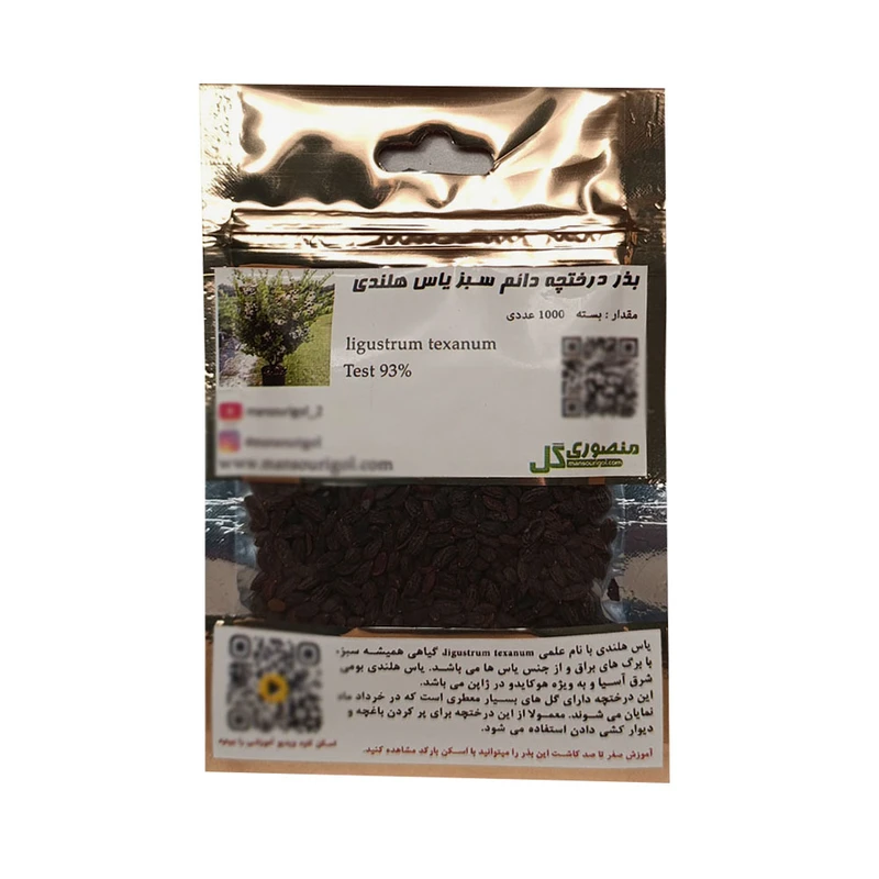 بذر درختچه یاس هلندی منصوری گل کد ML1000 وزن 35 گرم  بسته 1000 عددی