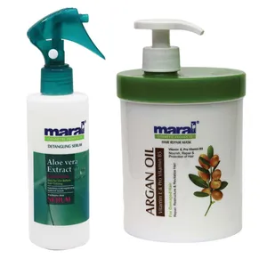 ماسک مو مارال مدل  Argan  حجم 750میلی لیتر به همراه سرم مو مارال مدل آلوئه ورا حجم 250 میلی لیتر