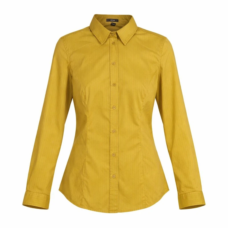 شومیز آستین بلند یقه برگردان زنانه مدل نلی