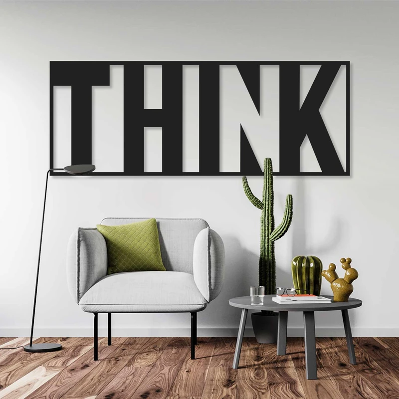 استیکر دیواری طرح think
