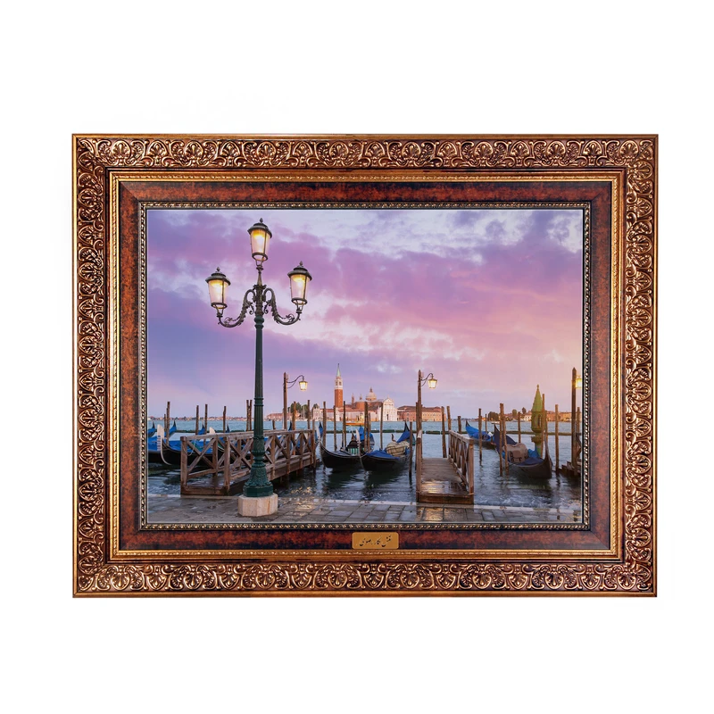 تابلو فرش ماشینی نقش نگار رضوی طرح منظره کد 5675C