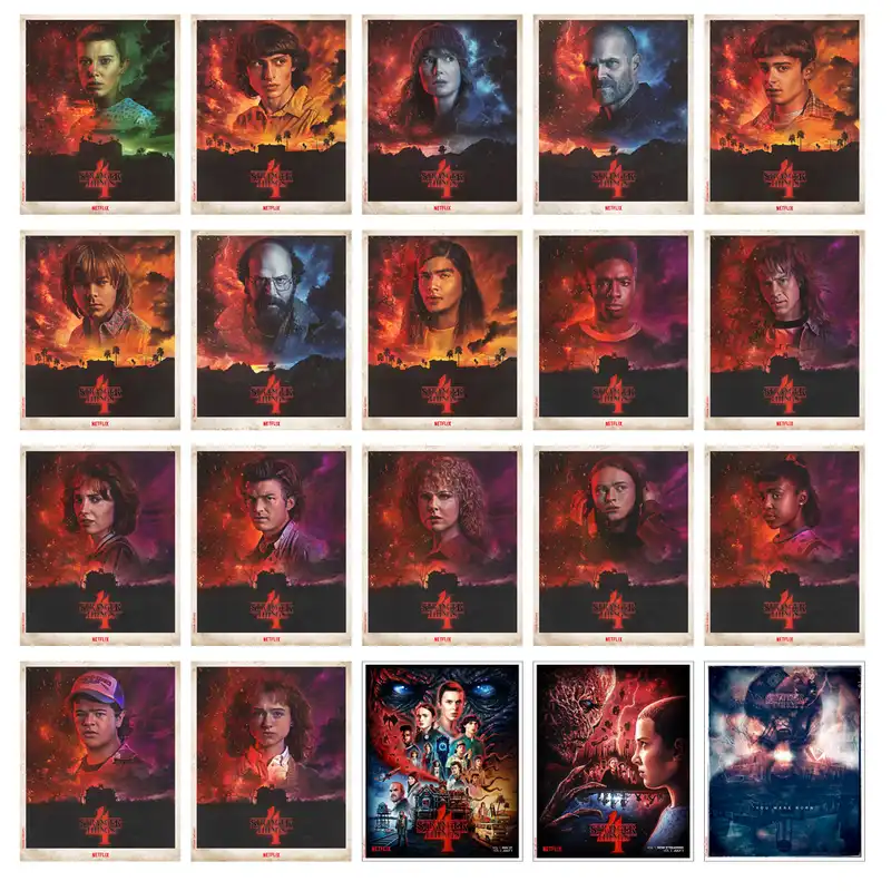 پوستر مدل 4 Stranger Things کد brfp-587 مجموعه 20 عددی