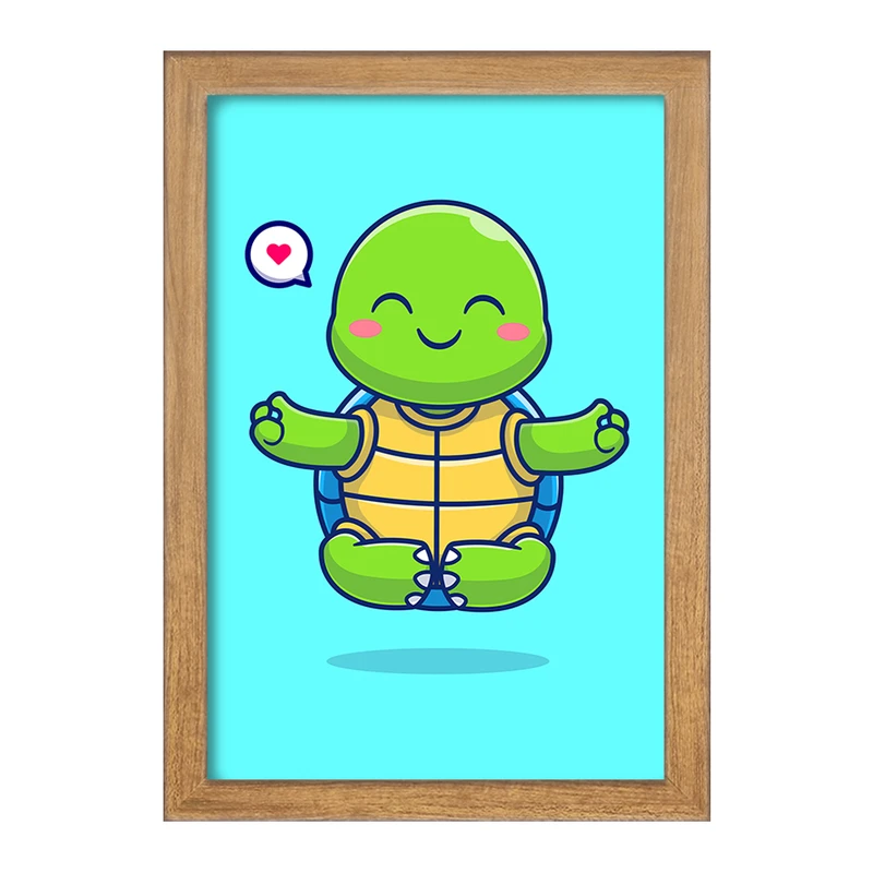 تابلو خندالو مدل حیوانات بامزه لاکپشت کد 29442