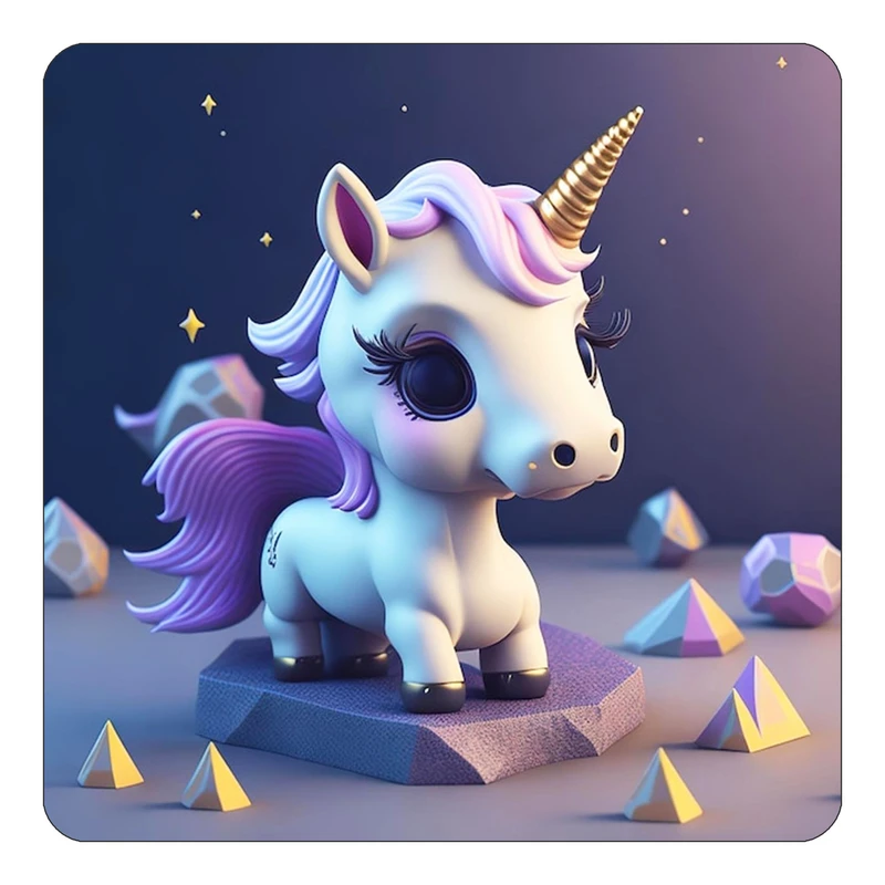 مگنت کاکتی طرح اسب تک شاخ و یونیکورن مدل mp33541