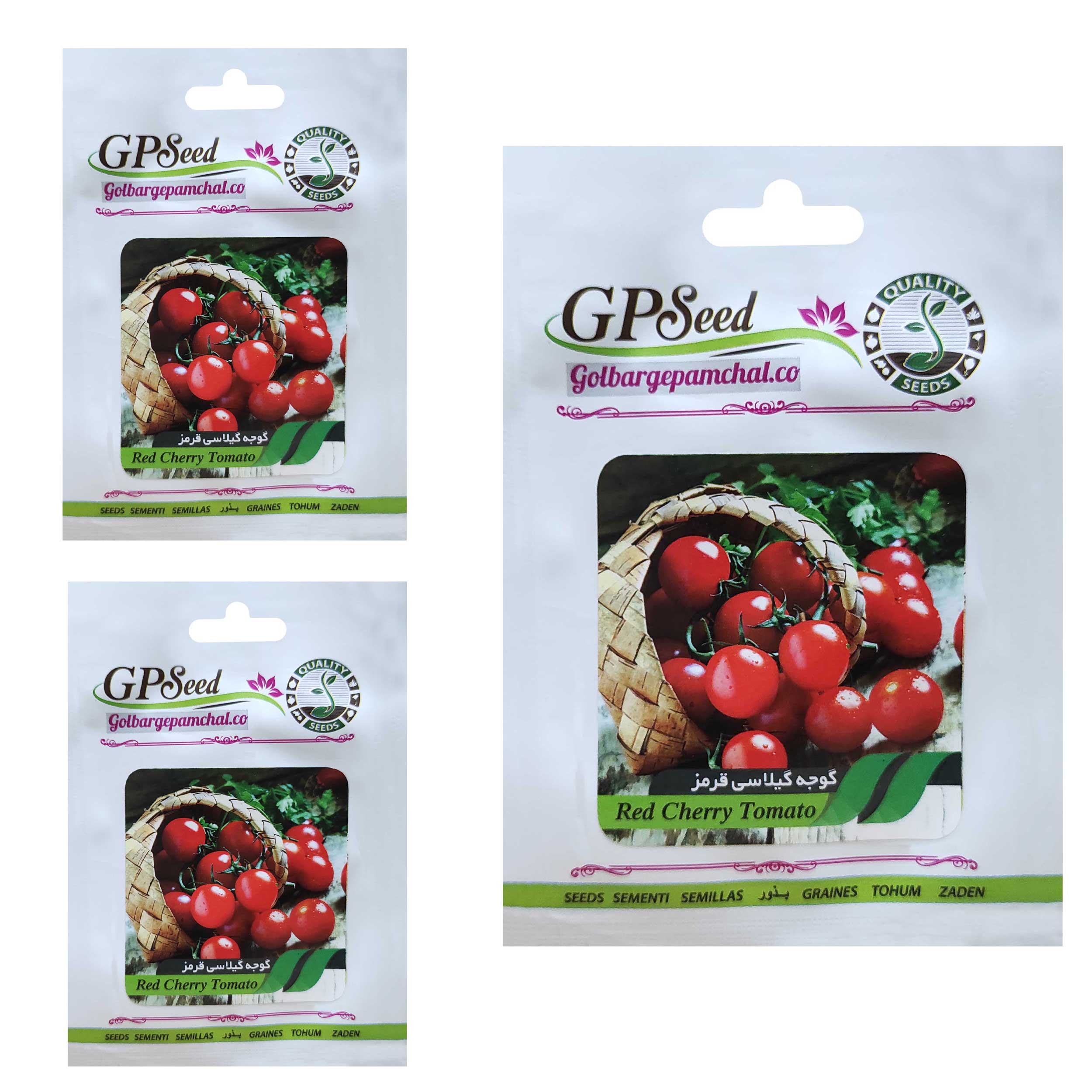 بذر گوجه گیلاسی گلبرگ پامچال کد GPF-207 مجموعه 3 عددی