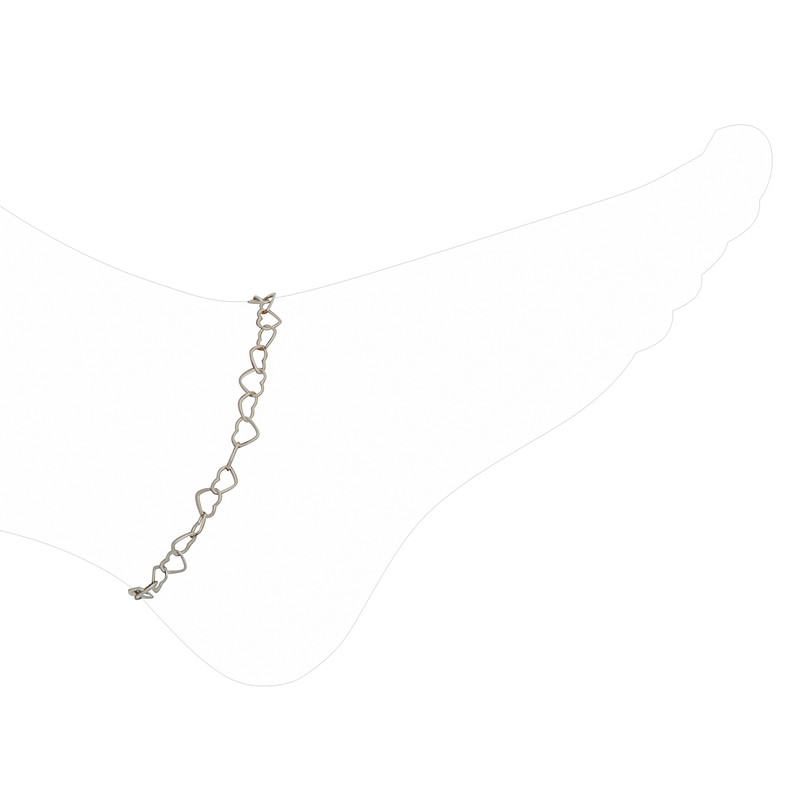 پابند نقره زنانه مدل قلبی