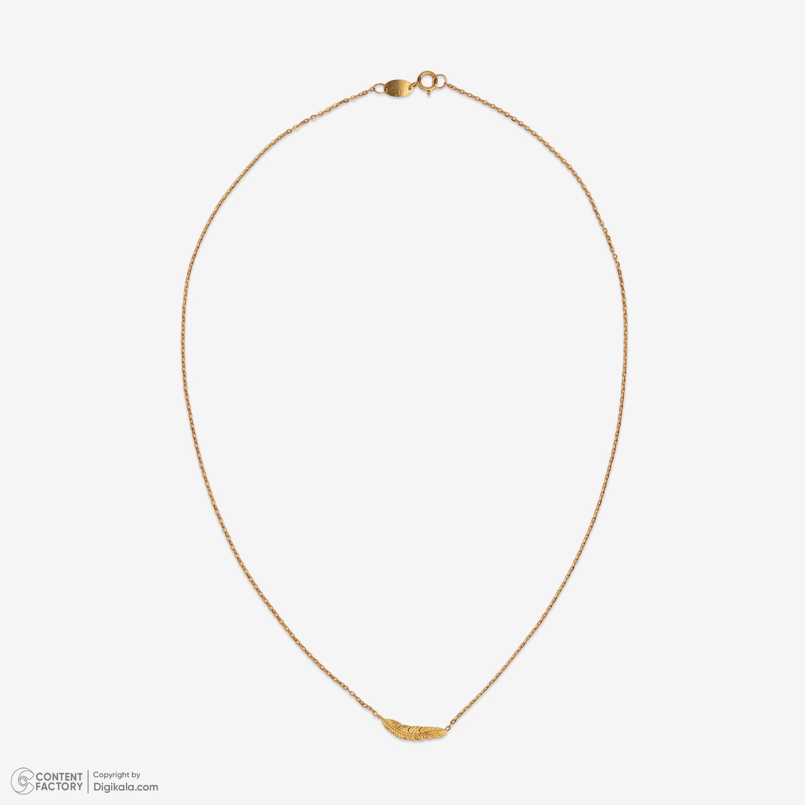 گردنبند طلا 18 عیار زنانه با طرح حلقه‌ای (فلامینگو) روبی آرت گالری مدل 311265 -  - 5