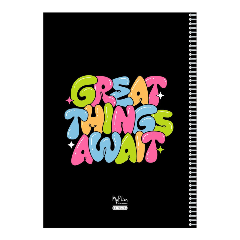 دفتر مشق 100 برگ مای پلن طرح Hope مدل صفحات شماره دار کد F1802