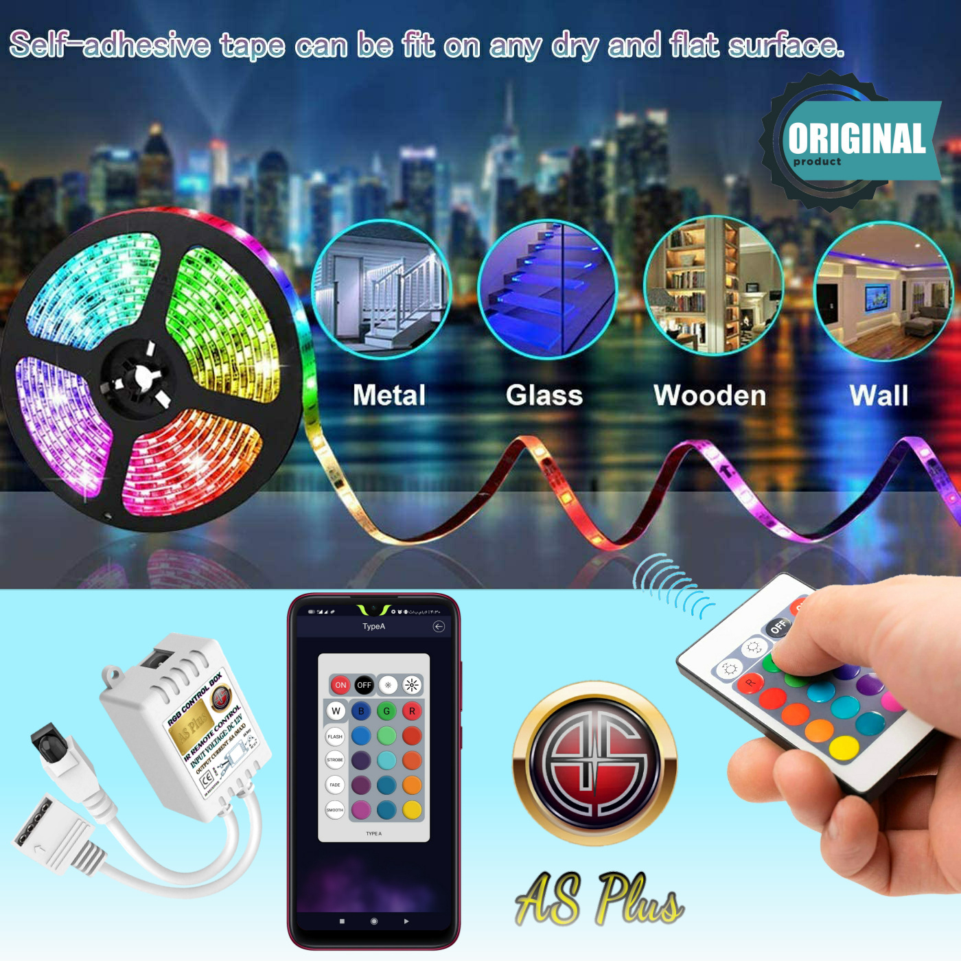 ریسه ال ای دی مدل As plus RGB24 key طول 5 متر