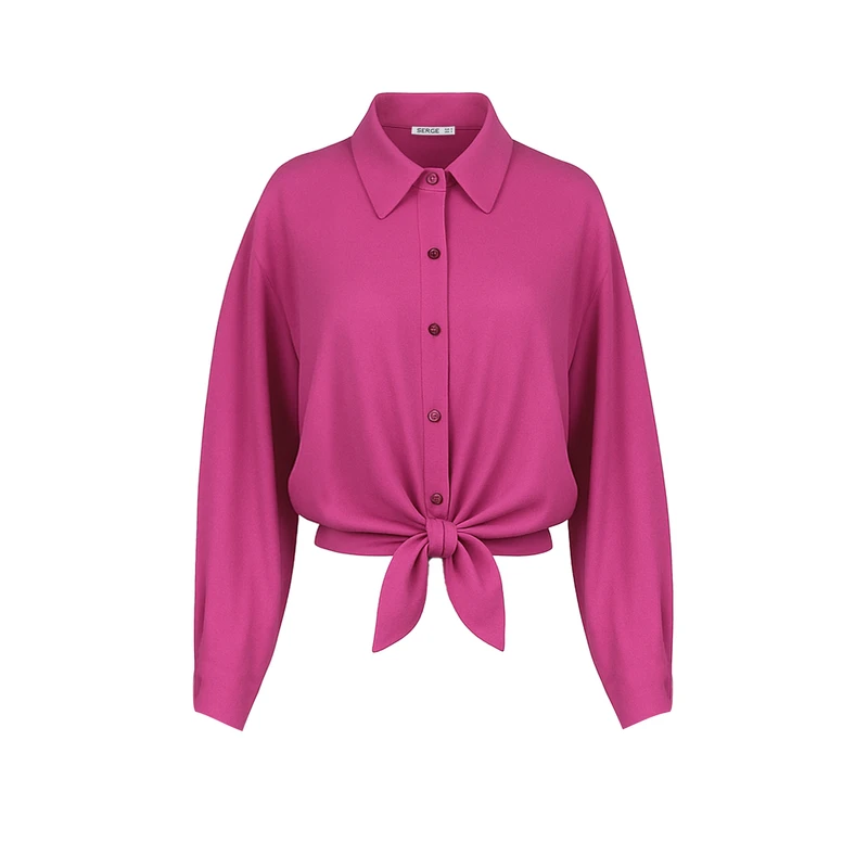 شومیز آستین بلند یقه انگلیسی زنانه سرژه مدل 207381