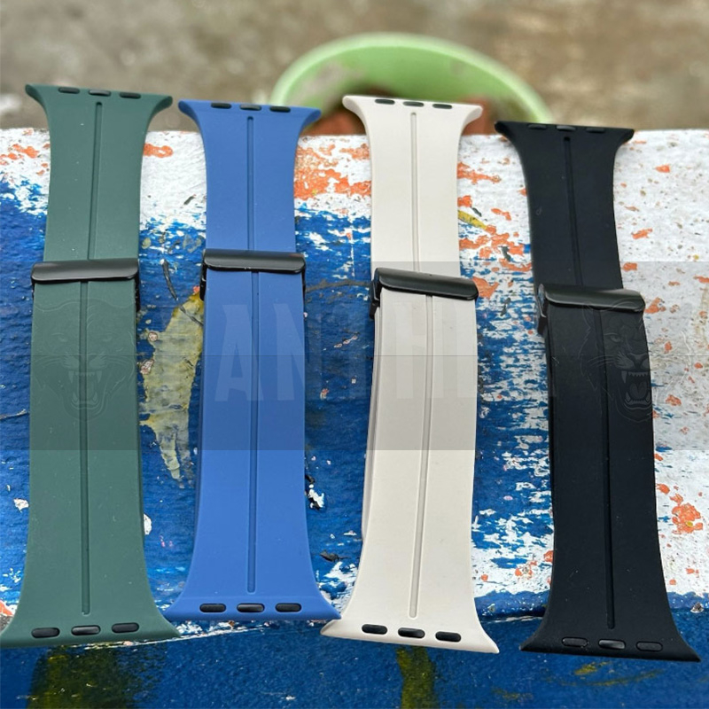 بند پنتر مدل Silicon Magnetic مناسب برای اپل واچ سری 1/2/3/4/5/6/7/8/9/SE سایز 38/40/41 میلی متری